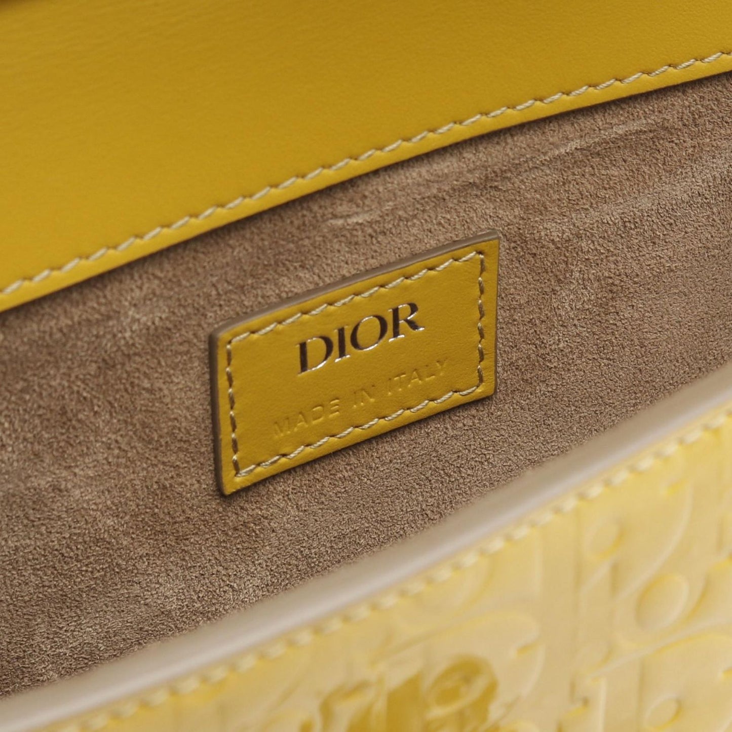 Dior GALLOP Oblique Yellow Patent Leather Shoulder Bag