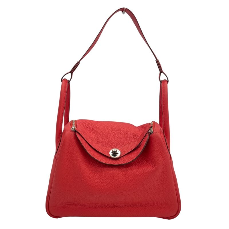 HERMES Lindy 30 Bougainvillea with Silver Hardware - Exquisite Craftsmanship