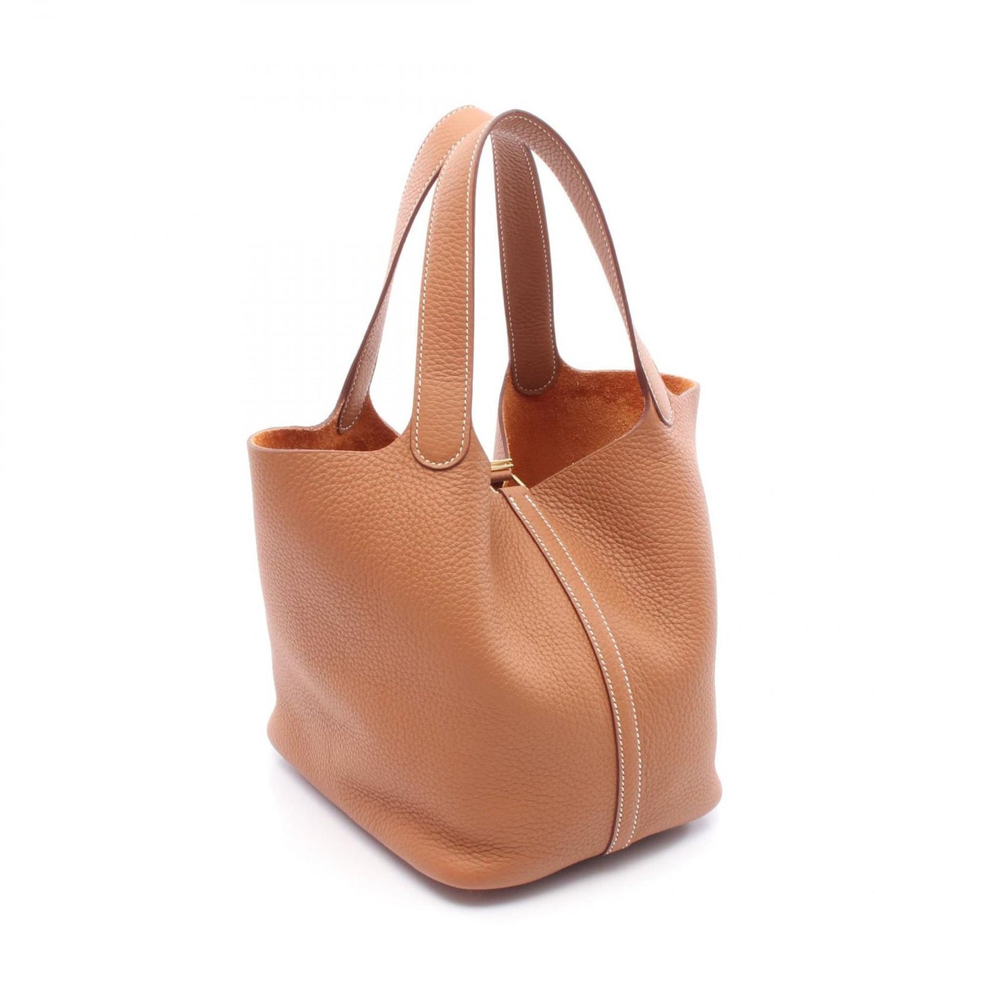 HERMES Picotin Lock MM Handbag in Gold Leather - Unused Luxury