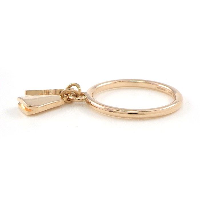 HERMES Kelly Clic Clac PM Swing Key Lock Ring in K18 Pink Gold