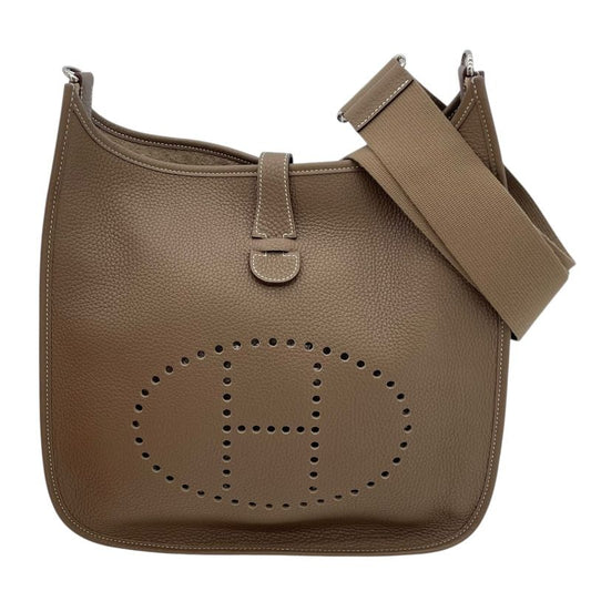 HERMES Evelyne III GM in Etoupe with Silver Hardware - Timeless Elegance