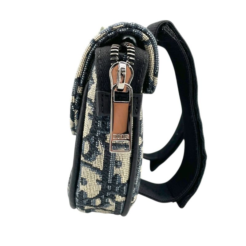 Christian Dior Opplique Canvas Arm Pouch in Beige & Black