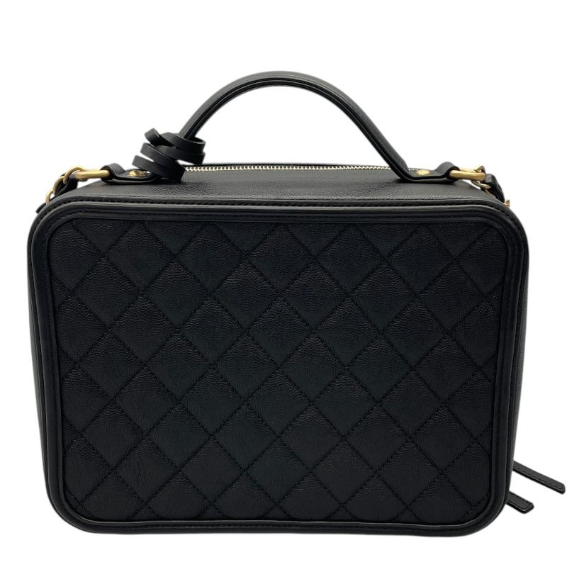 CHANEL CC Filigree Vanity Bag A93344 - Black Caviar Leather