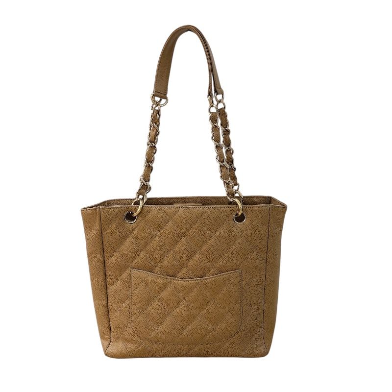 CHANEL PST Tote A50994 Caviar Leather with Gold Hardware
