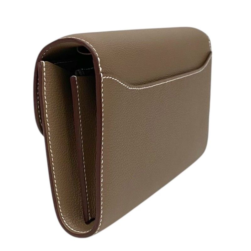 HERMES Constance To Go Shoulder Bag in Etoupe with Silver Hardware