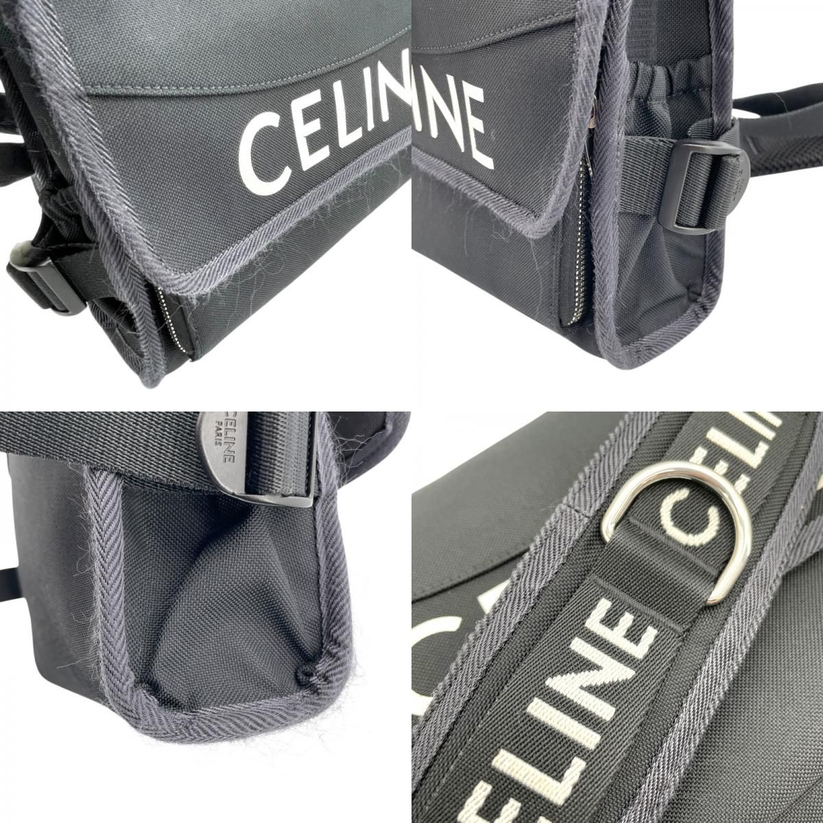 CELINE Trekking Messenger Bag in Black Canvas - Unisex Luxury