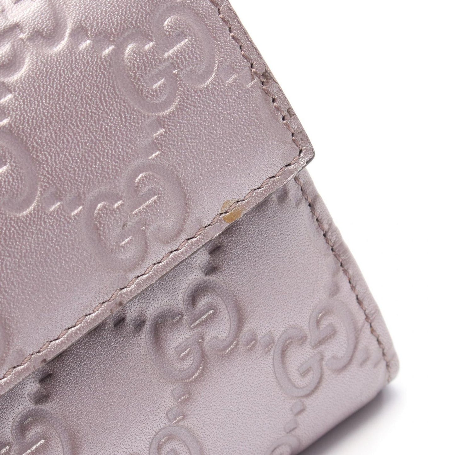 GUCCI Lovingly Crafted Heart Wallet in Metallic Purple