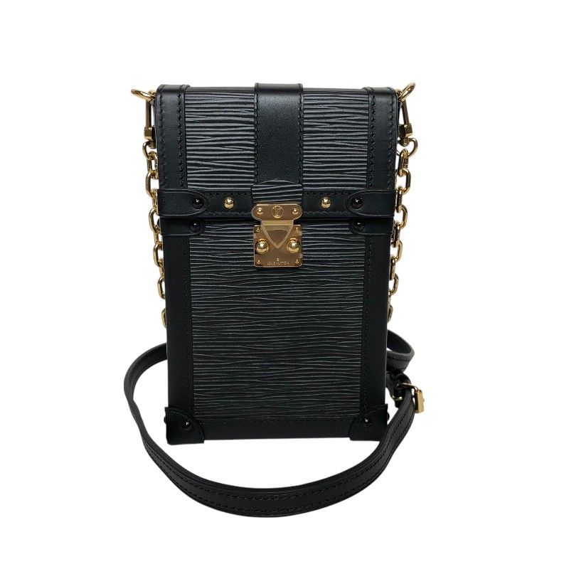 Louis Vuitton Vertical Trunk Chain Shoulder Bag - Noir & Gold