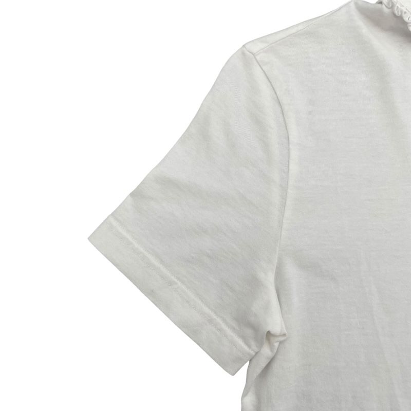 Dolce & Gabbana Embroidered Lace Neck T-Shirt - White Cotton