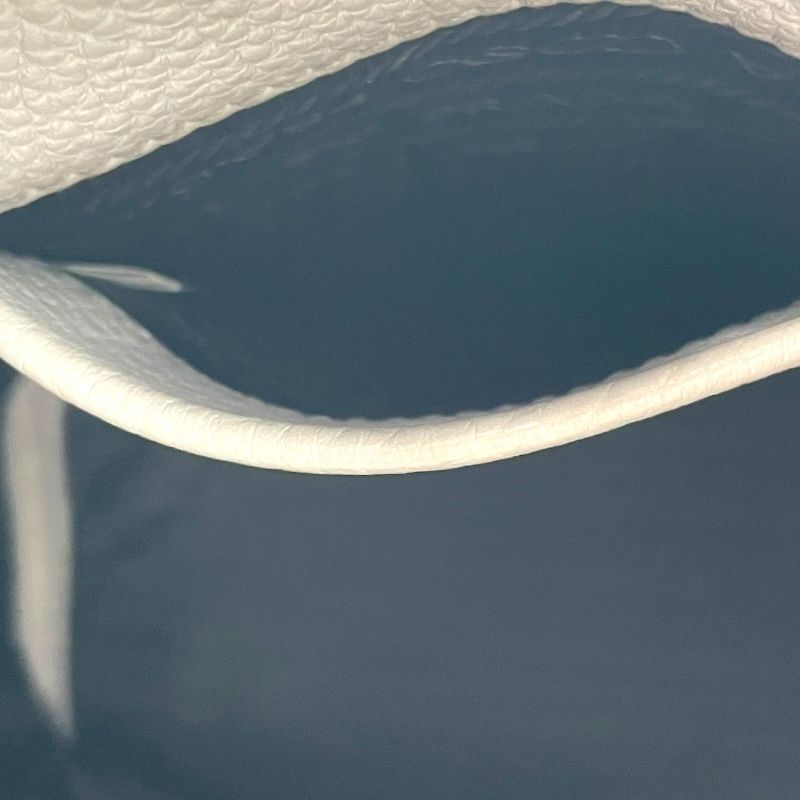 PRADA Logo Shoulder Bag 1BE018 in Light Grey Leather