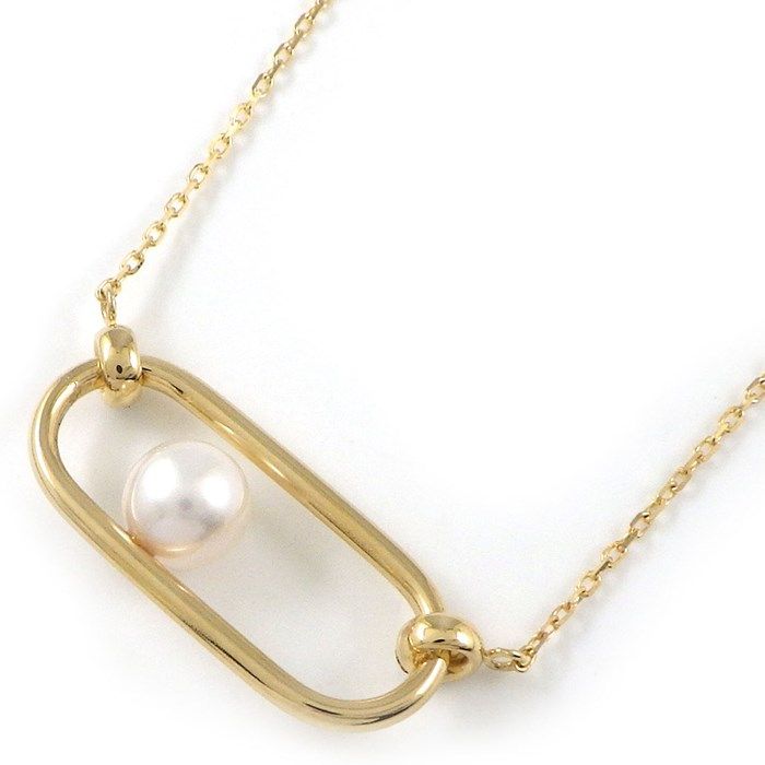 Exquisite K18YG Pearl & Diamond Necklace - Timeless Elegance