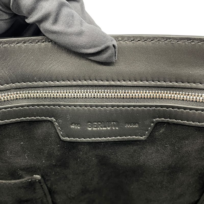 Berluti Trousseau Blue Scrit Leather Men's Tote Bag