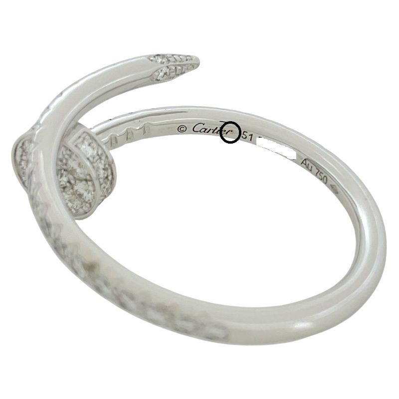 Cartier Juste un Clou Diamond Ring SM in 18K White Gold