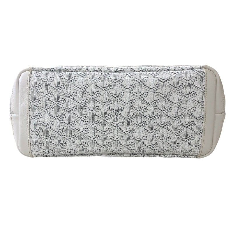 GOYARD Artois PM White Handbag with Silver Hardware