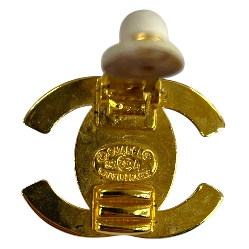 CHANEL Coco Mark Turn Lock Earrings in Gold Metal - Exquisite Elegance
