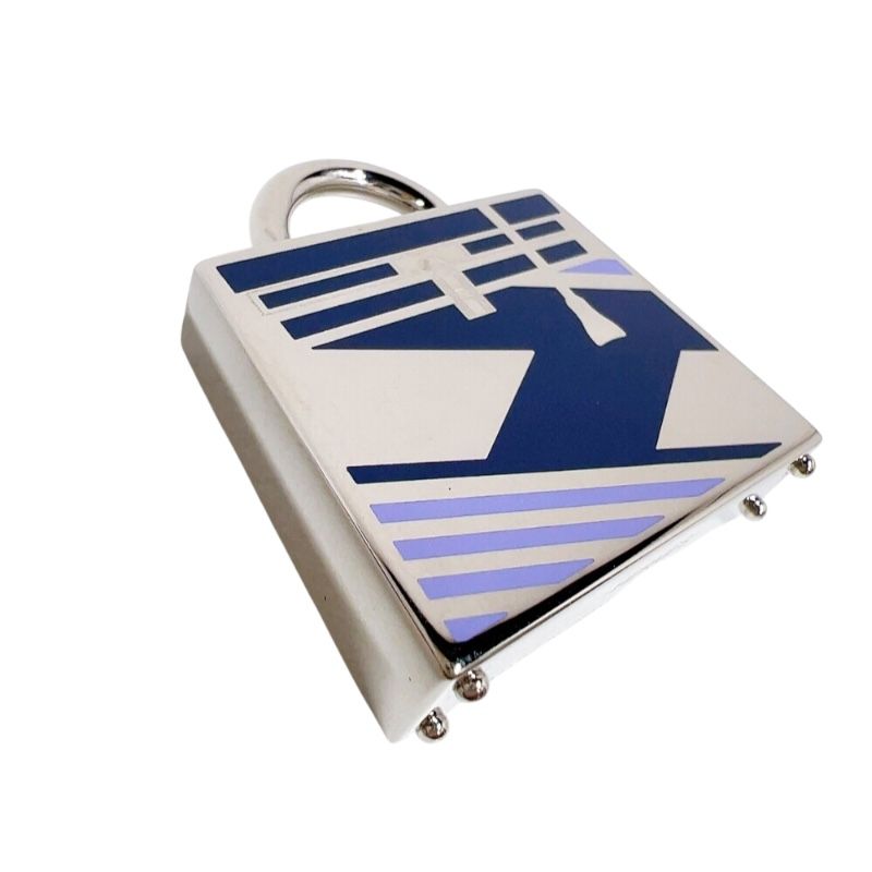 HERMES Curiosité Kelly Charm - Blue & Silver Unisex Accessory