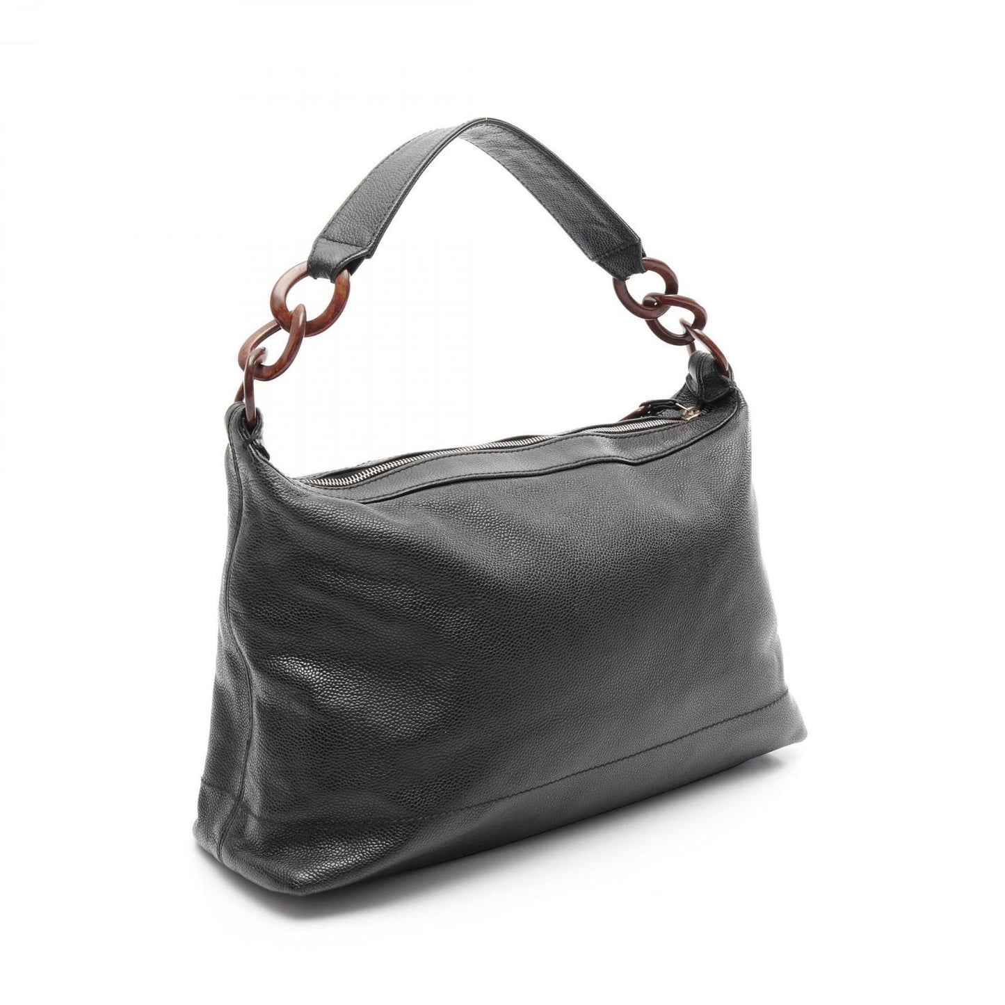 CHANEL Coco Mark Black Calfskin Shoulder Bag - Timeless Elegance