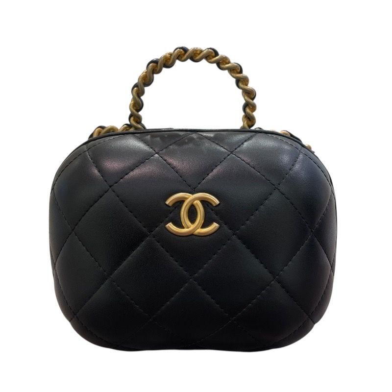 CHANEL Matelassé 2WAY Shoulder Bag in Black & Gold Hardware