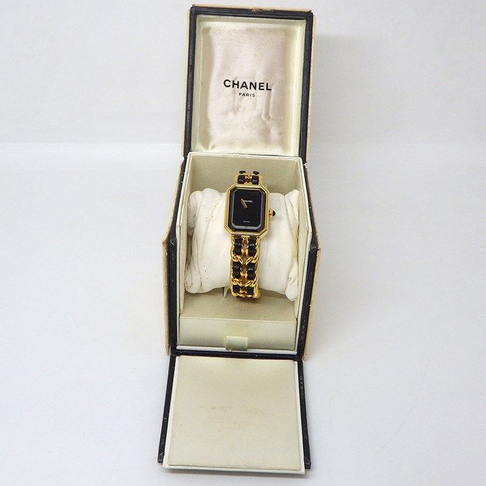 CHANEL Première M H0001 Octagonal Black Dial Quartz Watch