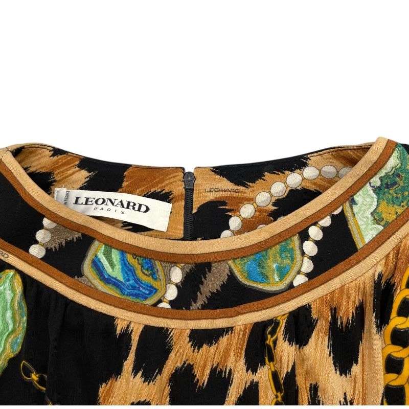 LEONARD Multicolor Silk Leopard Print Dress - Exquisite Elegance