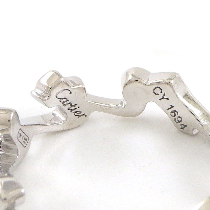 Cartier Signature Logo Ring in K18 White Gold - Size 15