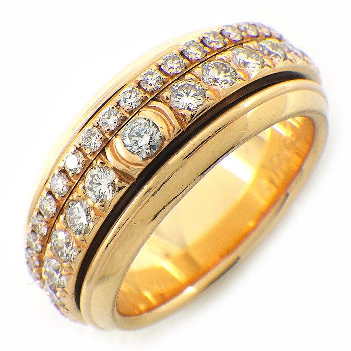 Piaget Possession Ring in K18 Pink Gold with Diamond Pave