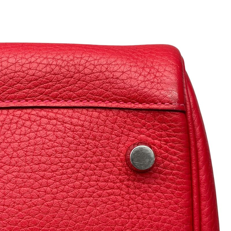 HERMES Lindy 26 Rouge Kazak with Silver Hardware - 2016