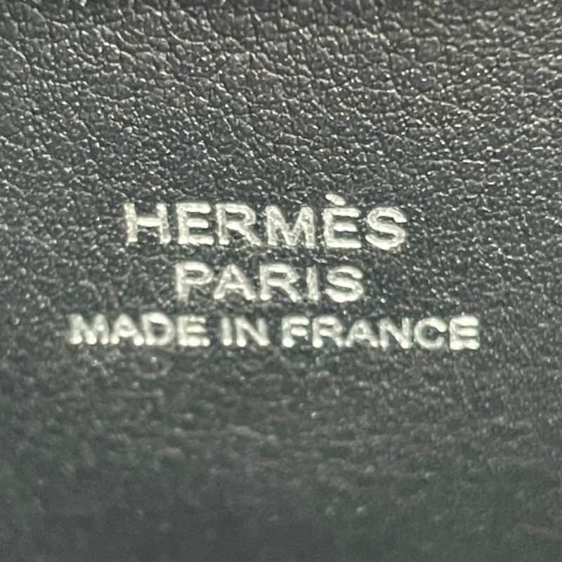 HERMES Portefeuille Pochon Plus U Stamp (2022) Black Swift Body Bag