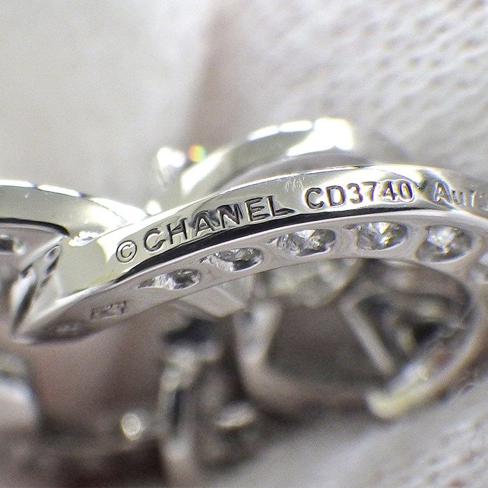 CHANEL Camellia Collection Medium Necklace with Diamonds in K18WG