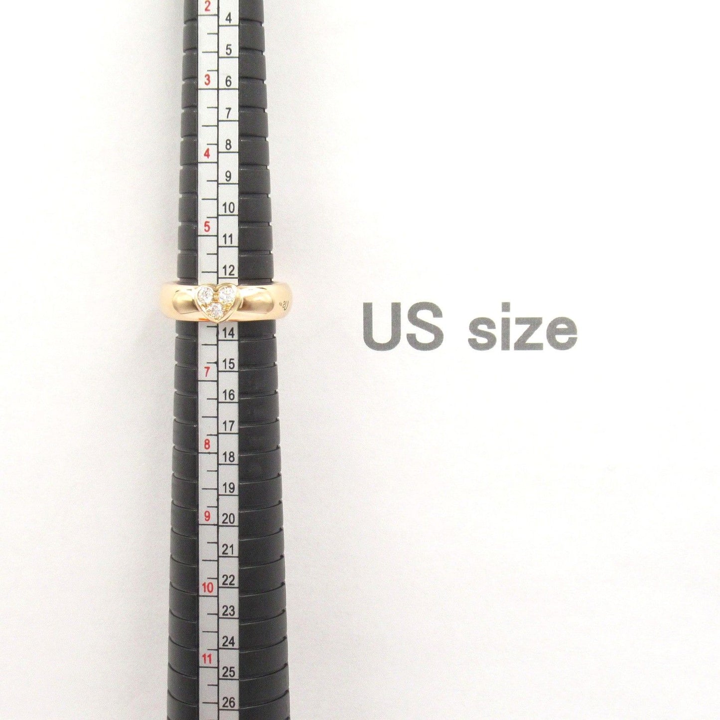 TIFFANY & CO Friendship Heart Ring in K18PG with Diamonds - Size 11.5