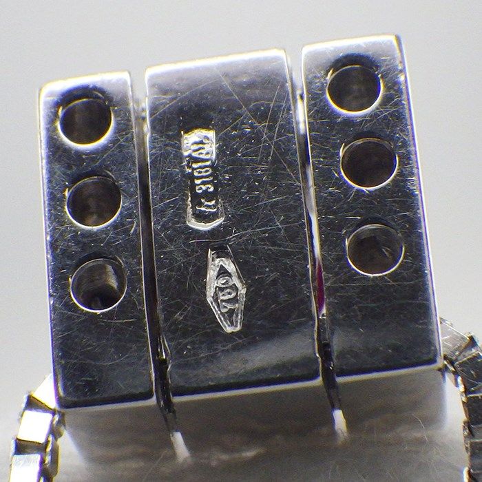 Damiani Belle Époque Square Necklace with Ruby & Diamond in K18WG