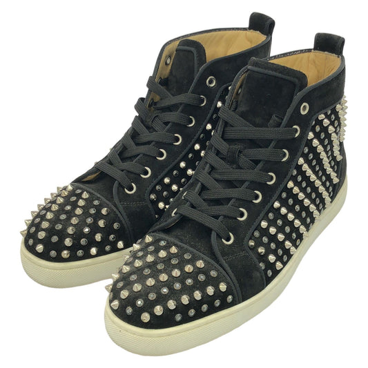 Christian Louboutin Black Suede High-Top Sneakers - Size EU 42