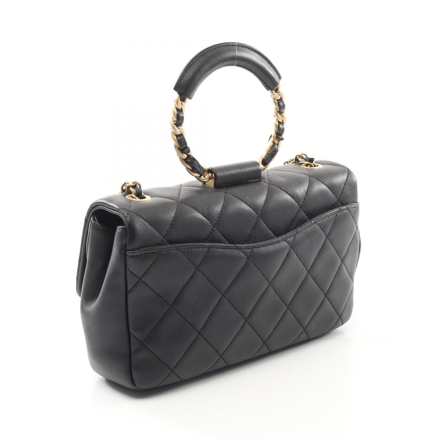 CHANEL Matelassé Shoulder Bag in Black Lambskin - Timeless Elegance