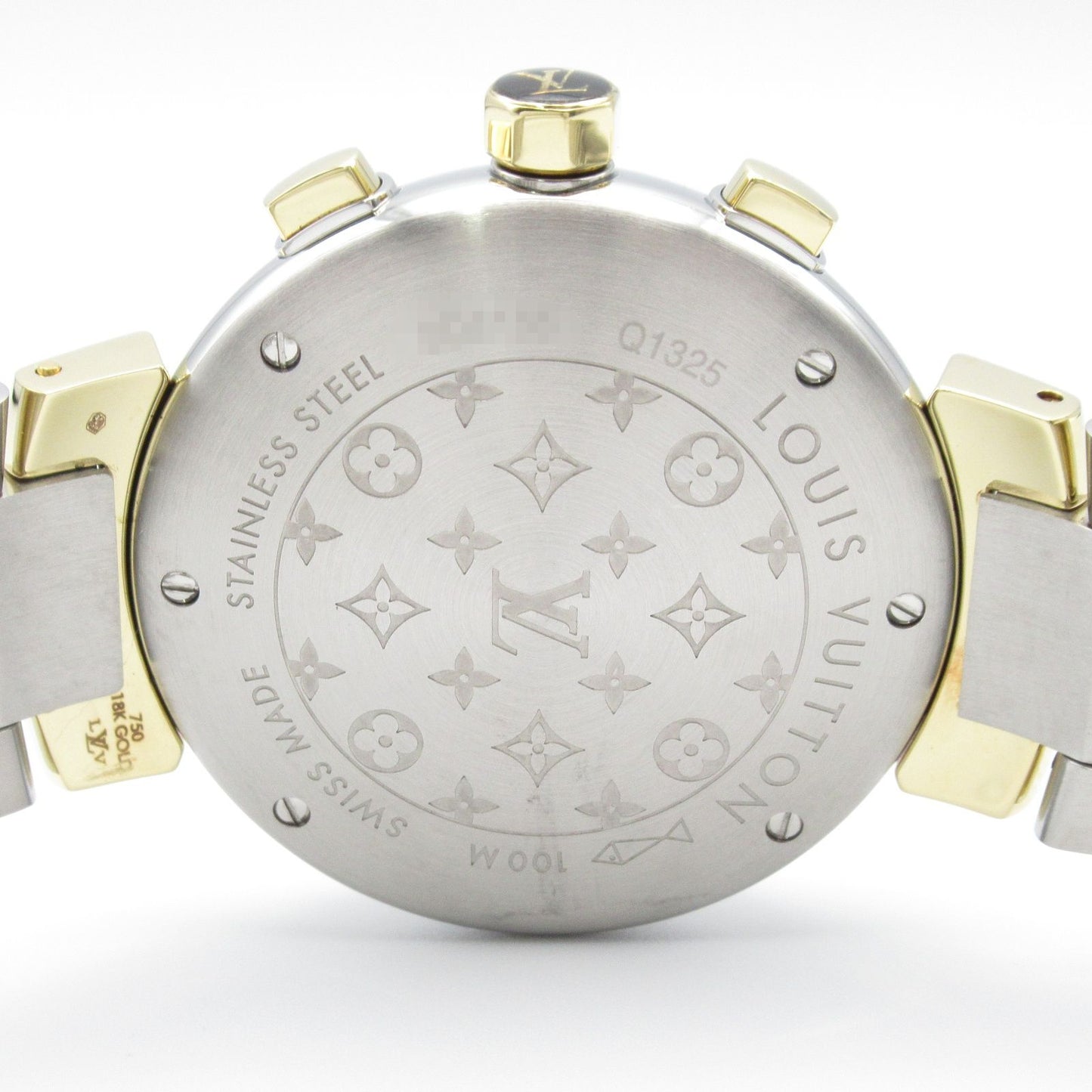 Louis Vuitton Tambour Chrono LV Cup Q1325 - Black K18 Gold & Steel
