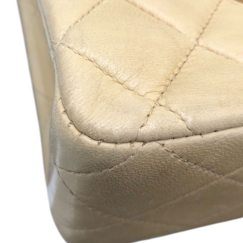 CHANEL Matelassé 25 Beige Lambskin Shoulder Bag - Timeless Elegance