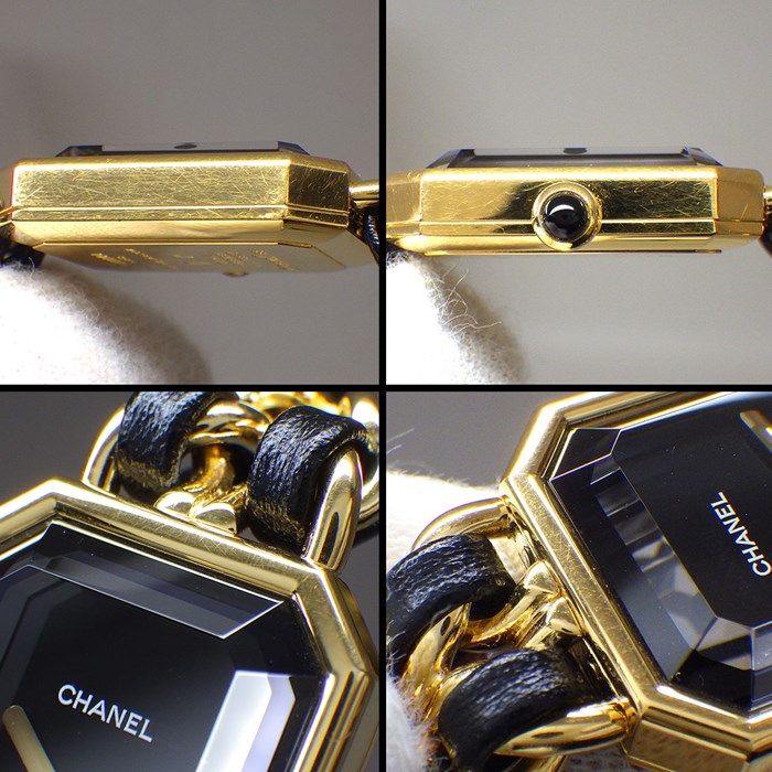 Chanel Premiere L H0001 Black Dial Chain Belt Quartz Watch