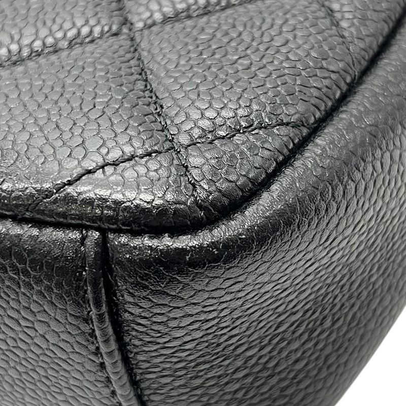 CHANEL Matelassé Mini Flap Bag - Black Caviar with Gold Hardware