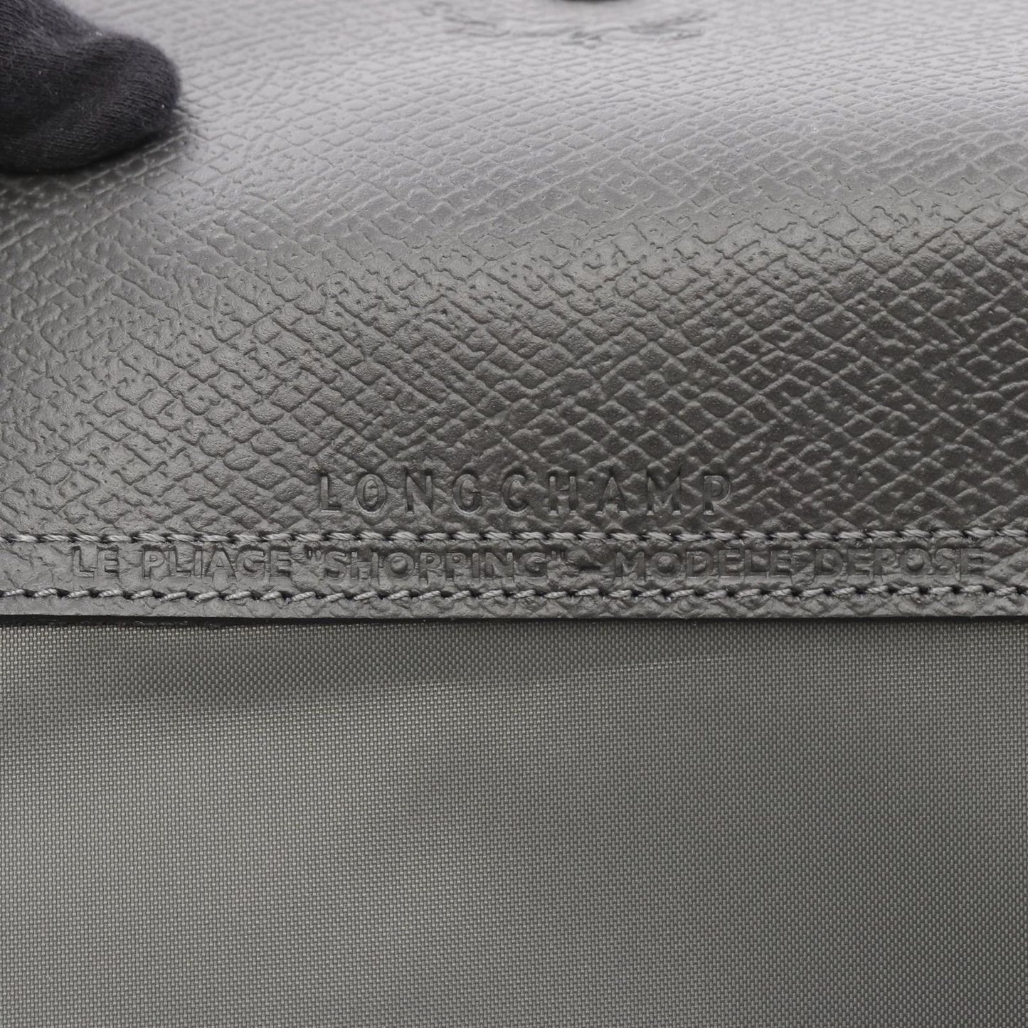 Longchamp Le Pliage Green Shoulder Bag - Graphite Nylon & Leather