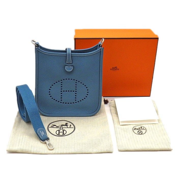 HERMES Evelyne TPM Shoulder Bag - New Blue Jean, 2023 Edition