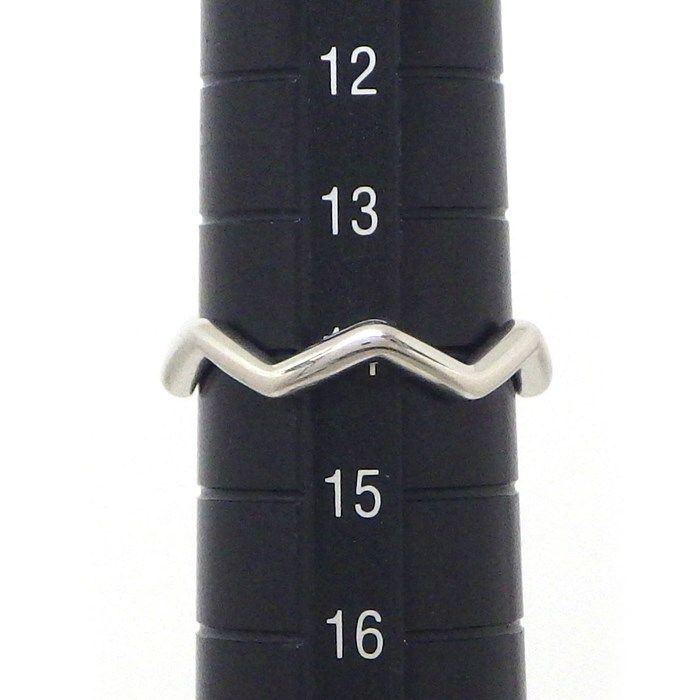 Tiffany & Co. Zigzag Bezel Ring with Diamond in K18YG & PT950