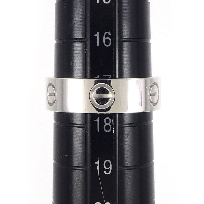 Cartier Love Ring Classic Model MM in K18 White Gold - Size 17