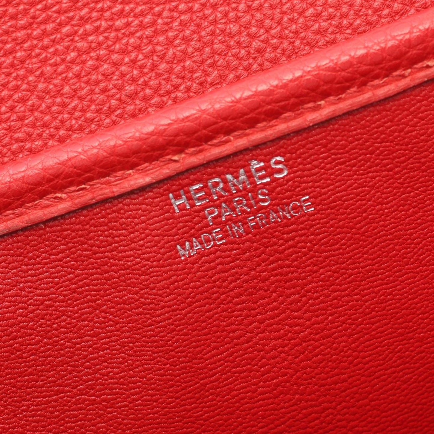 HERMES Christine Shoulder Bag in Vibrant Rouge Vif