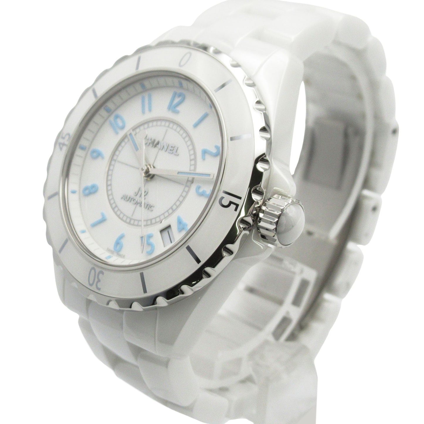 CHANEL J12 Blue Light Automatic Watch H3827 - White Ceramic
