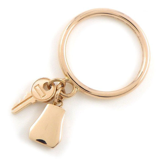 HERMES Kelly Clic Clac PM Swing Key Lock Ring in K18 Pink Gold