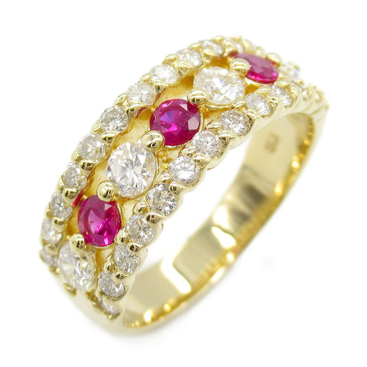 Exquisite Ruby and Diamond Ring in 18K Yellow Gold