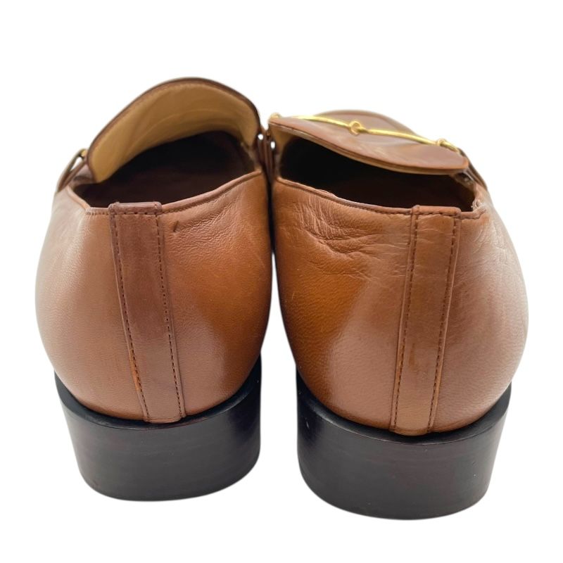 GUCCI Brown Leather Square Toe Loafers for Women - Timeless Elegance