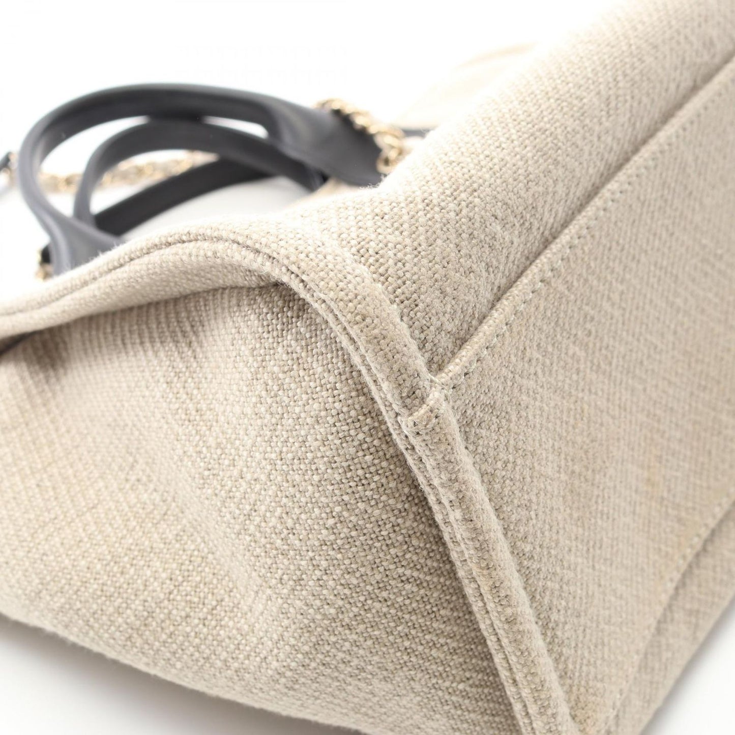 CHANEL Deauville Small Tote Bag AS3257 in Beige Canvas & Leather