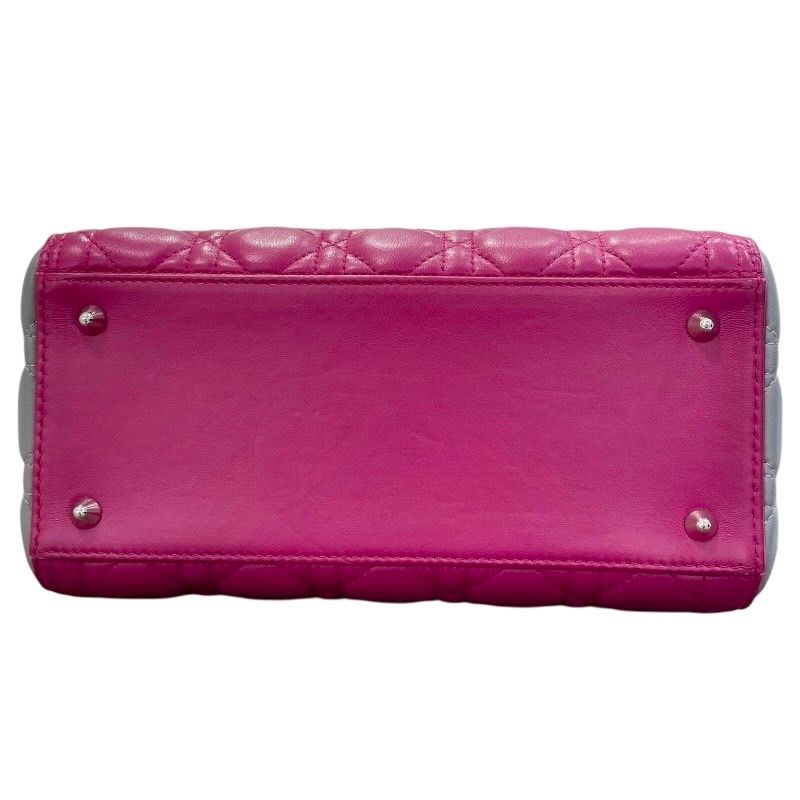 Christian Dior Lady Dior Medium Tricolor in Purple Grey - Exquisite Craftsmanship