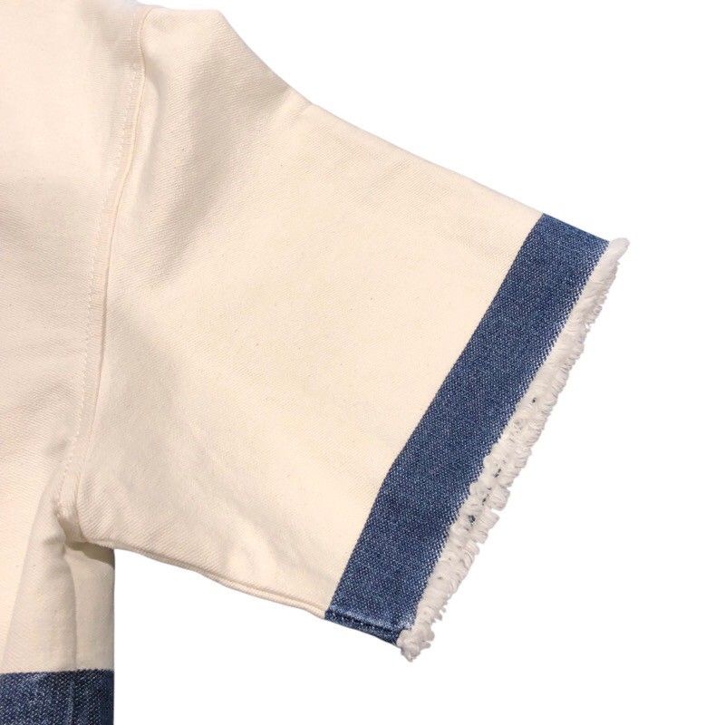 PRADA Triangle Logo Cream Cotton Cropped Top - Size 38