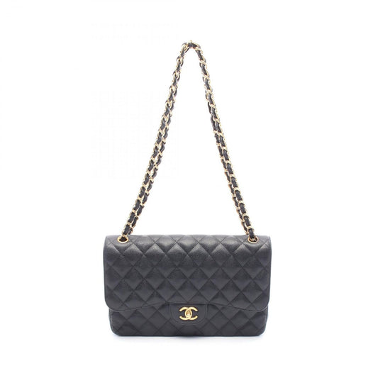 CHANEL Classic De Camellia 30 Large Double Flap Shoulder Bag